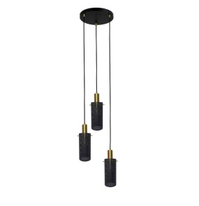 Lampa wisząca Tirana 3xE27 czarna LP-945/3P BK