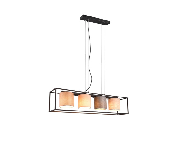 Lampa wisząca ROSS 303100417 oprawa w kolorach czarnym i beżowym TRIO