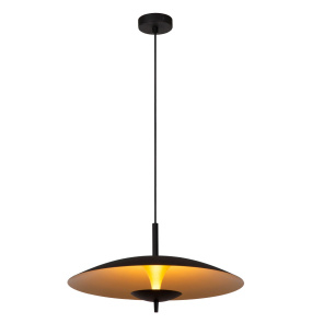 Lampa wisząca VULCAN 30461/09/30 oprawa w kolorze czarno-złotym LUCIDE