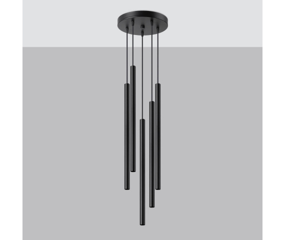 Lampa wisząca PASTELO 5P czarna