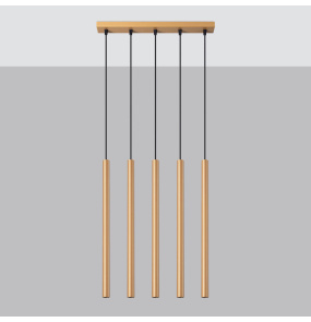 Lampa wisząca PASTELO 5L SL.1173 oprawa w kolorze czerni i złota SOLLUX LIGHTING