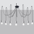 Lampa wisząca NESO 7 SL.1162 oprawa w kolorze czarno szarym SOLLUX LIGHTING