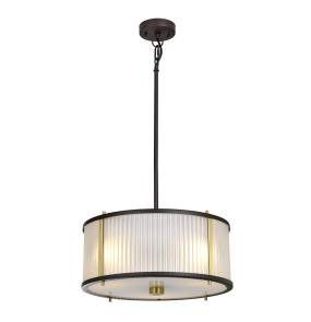 Lampa wisząca CORONA DL-CORONA-3P-BAB oprawa w kolorze starego brązu i mosiądzu ELSTEAD LIGHTING