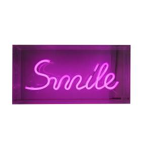 Lampa dekoracyjna neon SMILE FM-NLB46 oprawa w kolorze różowym ZUMA LINE