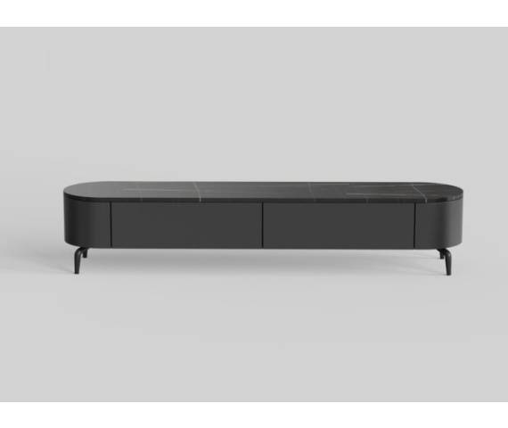 Szafka RTV LUA NERO/NERO RTV RTV6080 w kolorze czarnym OL-HOME