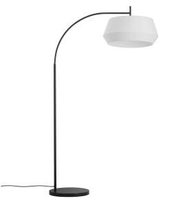 Lampa podłogowa DICTE 2112414001 oprawa w kolorze czarnym z białym abażurem NORDLUX