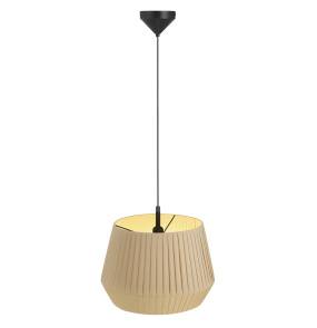 Lampa wisząca DICTE 40 2112353009 oprawa w kolorze czarnym z beżowym abażurem NORDLUX