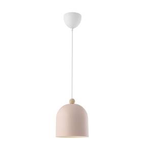 Lampa wisząca GASTON 2412653057 oprawa w kolorze różowym z elementami drewna  NORDLU