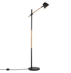 Lampa podłogowa THEO 2112654003 oprawa w kolorze czerni i drewna NORDLUX