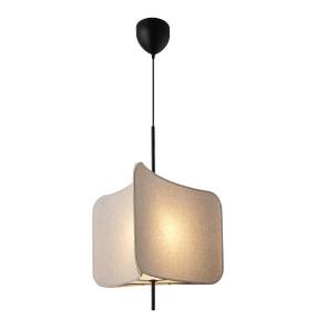 Lampa wisząca TINTO 2412173003 oprawa w kolorze czarnym z beżowym abażurem NORDLUX