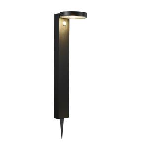 Zewnętrzna lampa stojąca RICA ROUND 2118158003 oprawa w kolorze czarnym z czujnikiem ruchu NORDLUX
