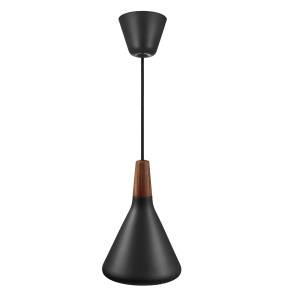 Lampa wisząca NORI 18 2120803003 oprawa w kolorze czarnym z elementami drewna NORDLUX