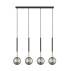 Lampa wisząca ARCTURUS P0574-04D-SDFZ oprawa w kolorze czerni i złota ZUMA LINE