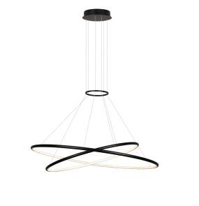 Lampa wisząca ring HALIFAX  LP-940/2P BK CCT oprawa w kolorze czarnym LIGHT PRESTIGE