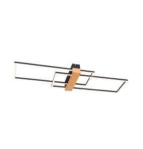 Lampa sufitowa MINAR C230624202 oprawa w kolorze czarnym z elementami drewna ZUMA LINE