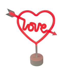 Lampa dekoracyjna neon LOVE FM-JNL01 oprawa w kolorze czerwonym ZUMA LINE