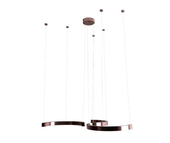 Lampa wisząca LOTUS P0571D oprawa w kolorze szczotkowanego brązu MAXLIGHT