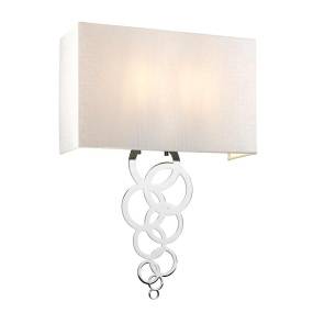 Kinkiet ROSA ROSA-LARGE-PC oprawa w kolorze chromu z abażurem w kolorze kości słoniowej ELSTEAD LIGHTING 
