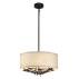Lampa wisząca TAIKO TAIKO-3P oprawa w kolorze starego brązu z lnianym abażurem ELSTEAD LIGHTING