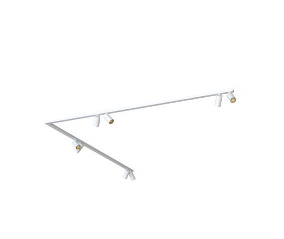 Narożna listwa sufitowa MONO CORNER 2x200 7697 oprawa w kolorze białym i złotym NOWODVORSKI LIGHTING