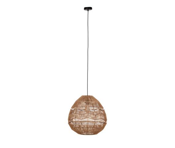 Lampa wisząca 55865-017 oprawa w kolorze czarnym z naturalnym abażurem DIJK