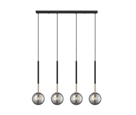 Lampa wisząca ARCTURUS P0574-04D-SDFZ oprawa w kolorze czerni i złota ZUMA LINE