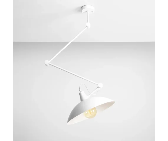 Lampa sufitowa MELOS 808PL_G industrialna oprawa w kolorze białym ALDEX