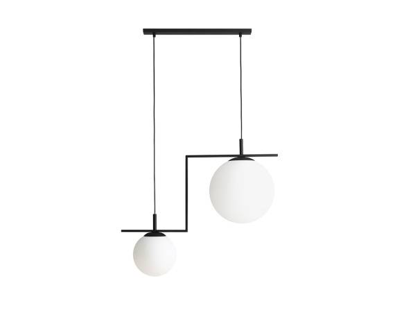 Lampa wisząca ZAC 2 BLACK MATTE 1038H1_2 oprawa w kolorze czarnym ALDEX