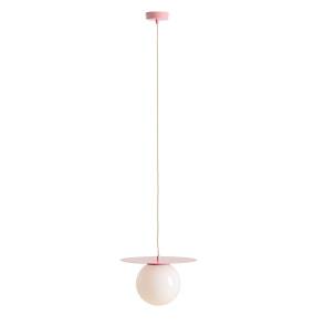 Lampa wisząca LOOP BABY PINK M 1125G18_M oprawa w kolorze pastelowego różowym ALDEX