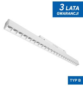 Lampa z diodami do szyn magnetycznych 24W 3000K DDCX-GS24-436 - TYP B w kolorze białym DL