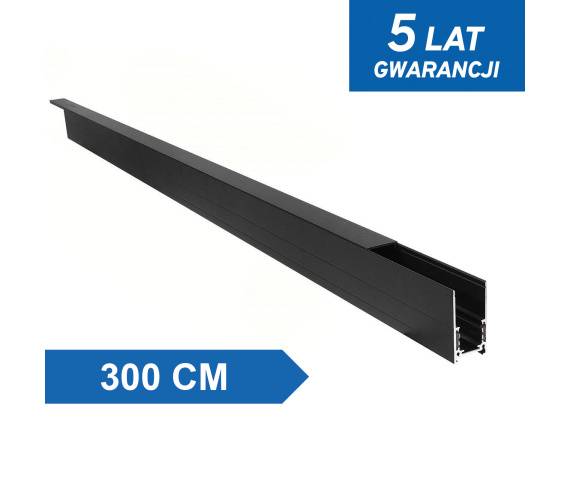 Szyna magnetyczna natynkowa LL-20B 300cm czarna