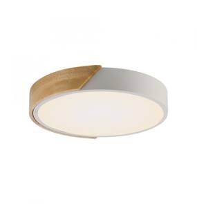 Plafon BILA 14288-16 oprawa w kolorze bieli i drewna ZUMA LINE by Paul Neuhaus
