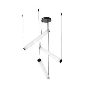 Lampa wisząca COMO 1238 oprawa w kolorze szczotkowanego tytanu + pilot ZUMA LINE