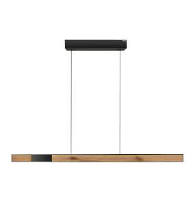 Lampa wisząca PURE-MOTO-RISE 2545-79 oprawa w kolorze czerni i drewna + pilot ZUMA LINE by Paul Neuhaus