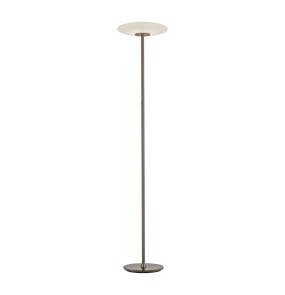 Lampa podłogowa PURE VITRUM 481-34 oprawa w kolorze brązowym z mlecznym kloszem ZUMA LINE by Paul Neuhaus