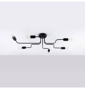 Lampa sufitowa VECTOR 6 SL.1447 oprawa w kolorze czarnym SOLLUX LIGHTING