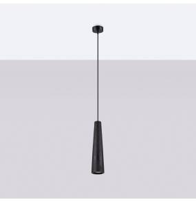 Lampa wisząca ELECTRA SL.1355 oprawa w kolorze czarnym z betonowym kloszem SOLLUX LIGHTING
