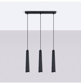Lampa wisząca PRYSM 3L SL.1402 oprawa w kolorze czarnym SOLLUX LIGHTING