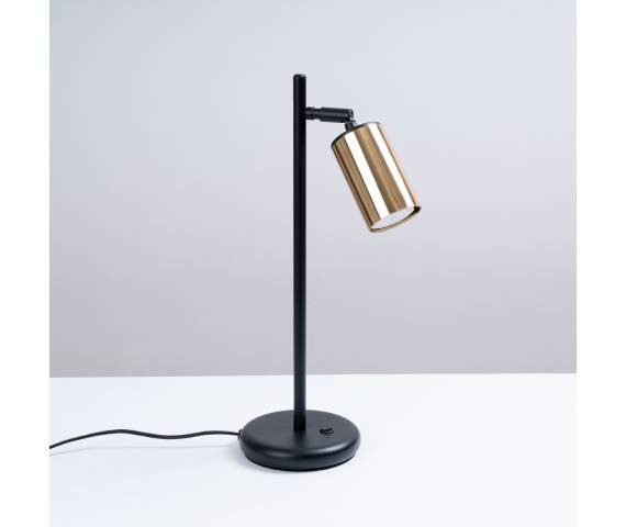 Lampa biurkowa WINX SL.1389 oprawa w kolorze czerni i złota SOLLUX LIGHTING