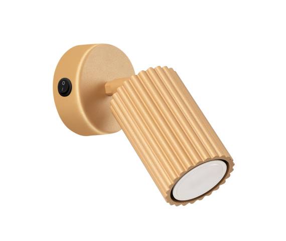 Kinkiet z włącznikiem KARBON SL.1560 oprawa w kolorze złotym Sollux Lighting
