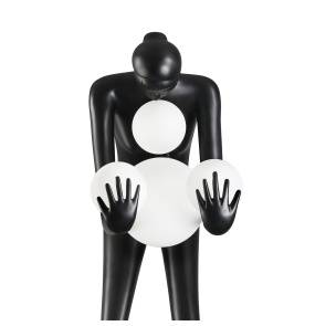 Lampa podłogowa WOMAN-2 BLACK czarna 190 cm