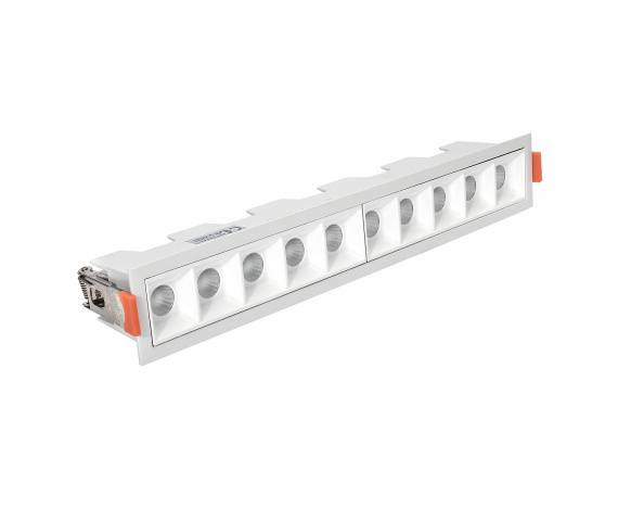 Lampa liniowa Led podtynkowa 20W 3000K JDL-10T oprawa w kolorze białym DL