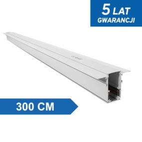 Szyna magnetyczna podtynkowa LL-20C 300cm w kolorze białym DL