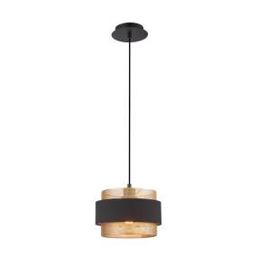 Lampa wisząca Bans PND-27467-1-BK-GD oprawa w kolorze czerni i złota ITALUX