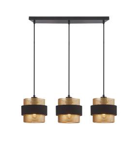 Lampa wisząca Bans PND-27467-3-BK-GD oprawa w kolorze czerni i złota ITALUX