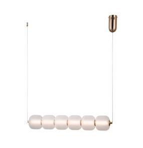 Lampa wisząca Ganti PND-34362-6H-HBR-OPAL oprawa w kolorze złotym ITALUX