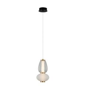 Lampa wisząca Gastel PND-74937-2-BK oprawa w kolorze czerni i złota ITALUX