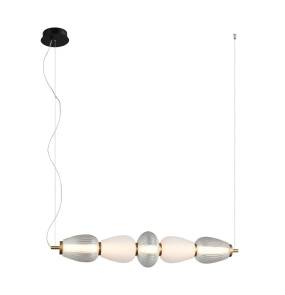 Lampa wisząca Gastel PND-74937-5-BK oprawa w kolorze czerni i złota ITALUX