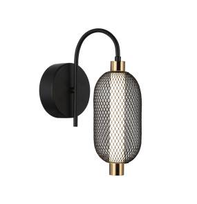 Kinkiet Marco WL-84283-1-BK oprawa w kolorze czerni i złota ITALUX