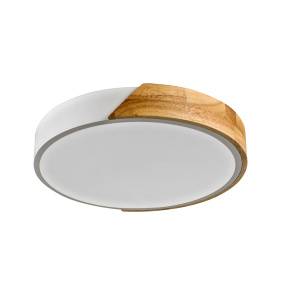 Plafon Nastro PLF-13186-WH-WO oprawa w kolorze bieli i drewna ITALUX